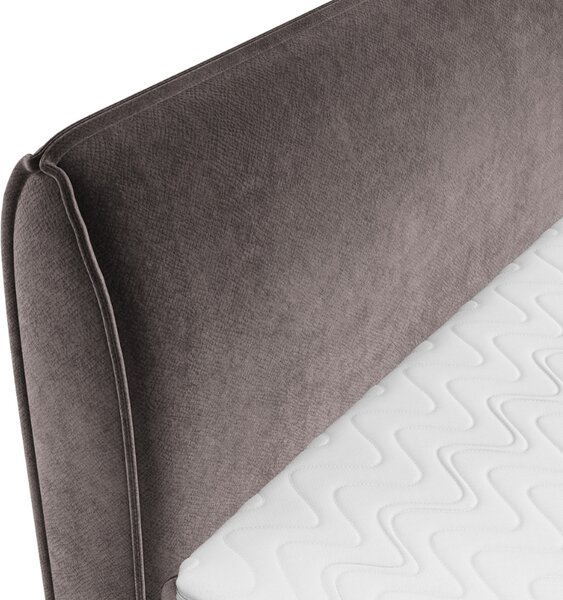 Maison de Rêve Hnědá sametová postel boxspring OFFO 160 x 200 cm