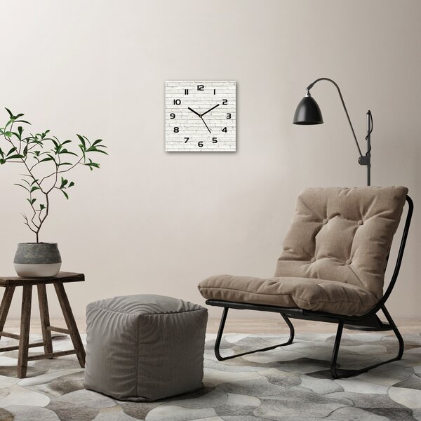 Skleněné hodiny na stěnu Zděná zeď pl_zsk_30x30_c-f_85783957