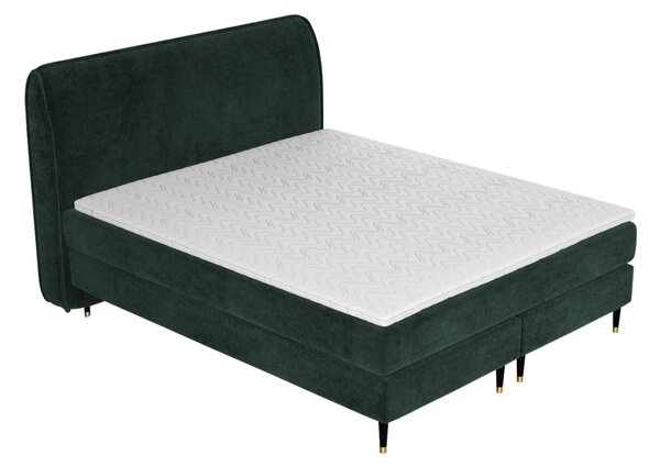 Maison de Rêve Zelená sametová postel boxspring OFFO 160 x 200 cm