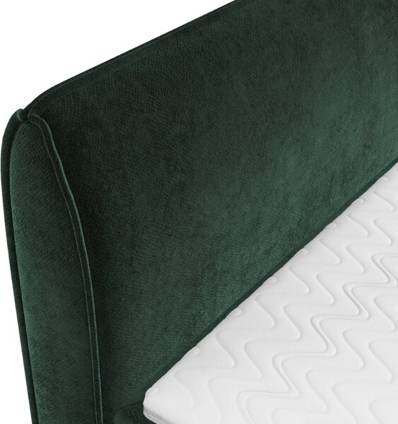 Maison de Rêve Zelená sametová postel boxspring OFFO 160 x 200 cm
