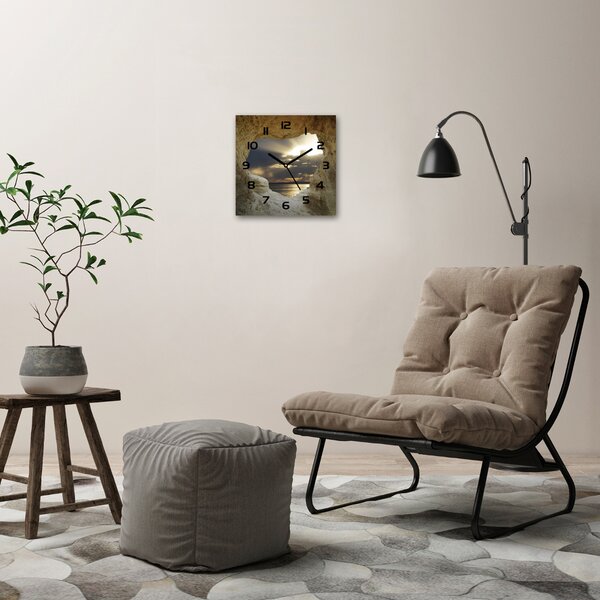 Skleněné hodiny na stěnu Mořská jeskyně pl_zsk_30x30_c-f_88583308