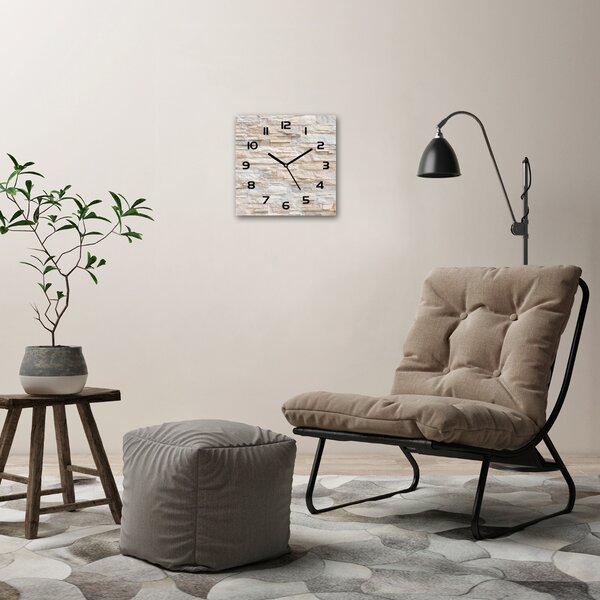 Skleněné hodiny na stěnu Zděná zeď pl_zsk_30x30_c-f_92760145