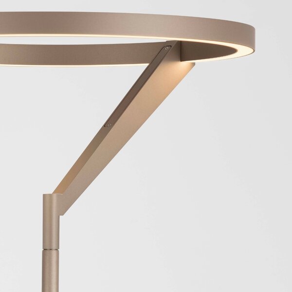 Hnědá kovová stojací LED lampa Nova Luce Tilia 168 cm