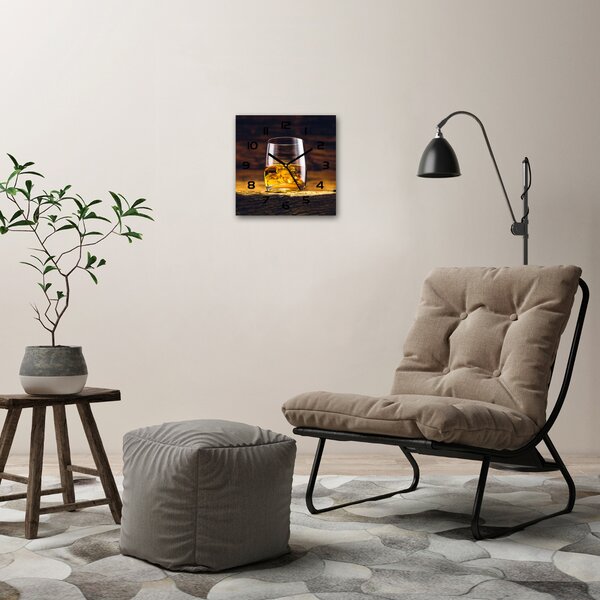 Skleněné hodiny na stěnu Bourbon ve sklenici pl_zsk_30x30_c-f_95142140