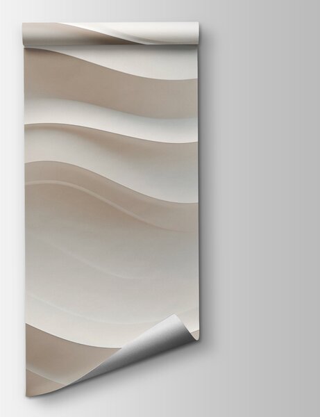 Fototapeta Bílá stěna se zvlněnými liniemi, Moderní fototapety, Populární fototapety, w08939 - Tapeko.co.cz