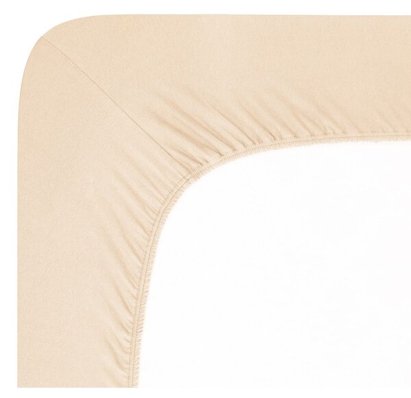 Béžové napínací prostěradlo jersey 90x200 cm Boxspring – Andrea Simone