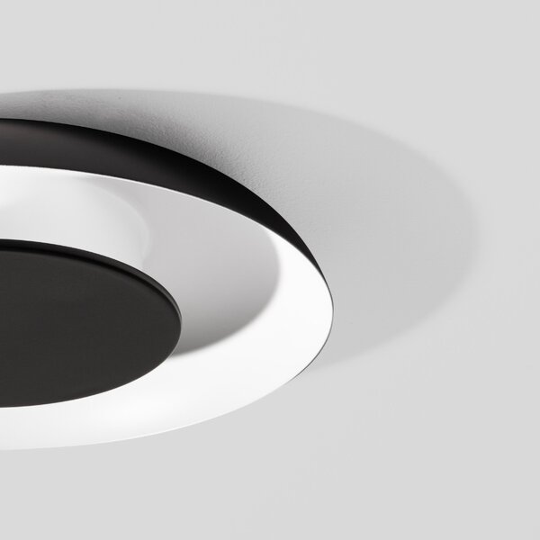Černobílé kovové stropní LED světlo Nova Luce Epos 40 cm
