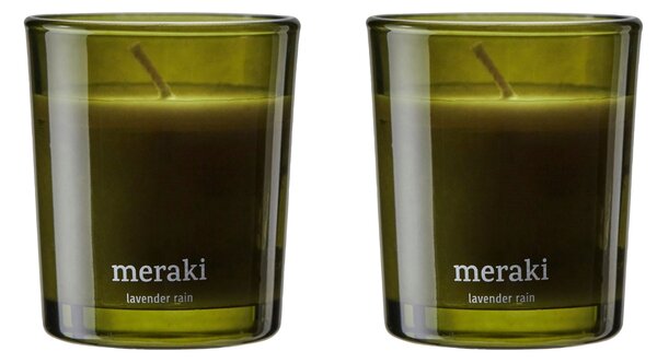 Set dvou sójových vonných svíček Meraki Lavender Rain