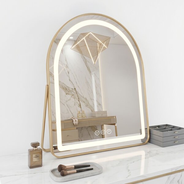 Rea Rea, Zrcadlo LED GLAM L.Gold 40x45cm, HOM-01807