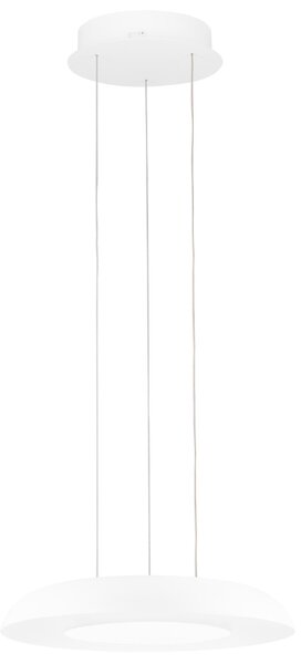 Bílé kovové závěsné LED světlo Nova Luce Epos 40 cm