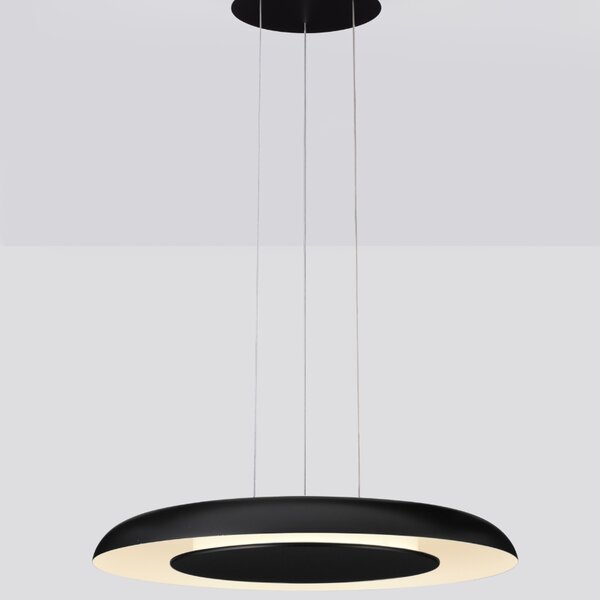 Černé kovové závěsné LED světlo Nova Luce Epos 60 cm