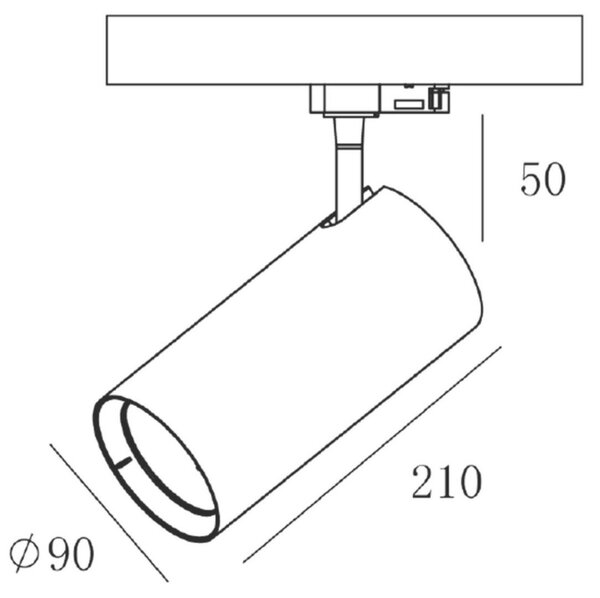 Deko-Light kolejnicový systém 3-fázový 230V Horus 220-240V AC/50-60Hz 30,00 W 3000 K bílá 210 707107