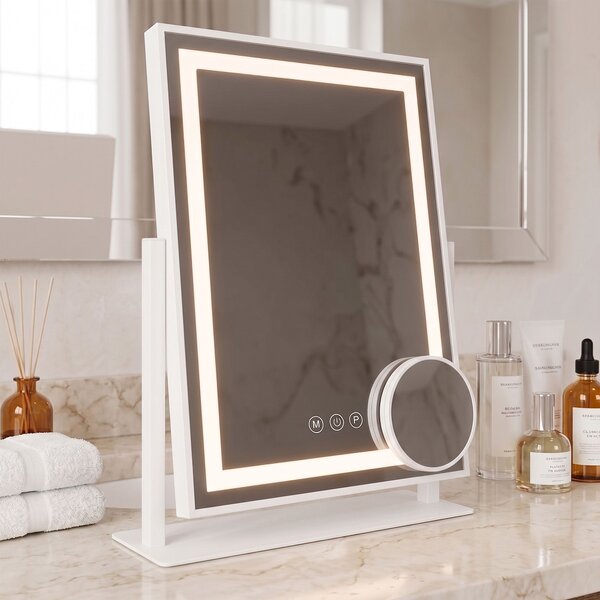 Rea Rea, Zrcadlo LED LUMI White 30x40cm, HOM-01800