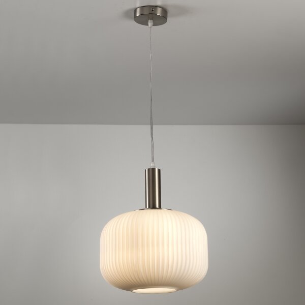 ONLI - Lustr na lanku DOROTY 1xE27/15W/230V bílá/lesklý chrom