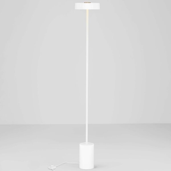 Bílá kovová stojací LED lampa Nova Luce Thea 135 cm