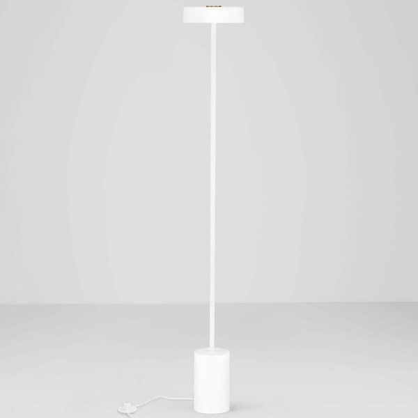 Bílá kovová stojací LED lampa Nova Luce Thea 135 cm