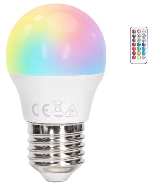 Aigostar - LED RGBW Stmívatelná žárovka G45 E27/6W/230V 3000K + DO