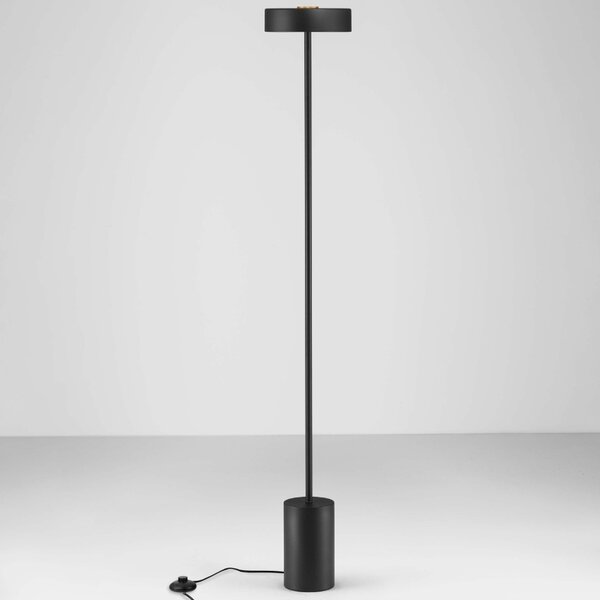 Černá kovová stojací LED lampa Nova Luce Thea 135 cm