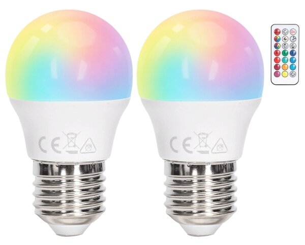 Aigostar - LED RGBW Stmívatelná žárovka G45 E27/4,8W/230V 3000K + DO