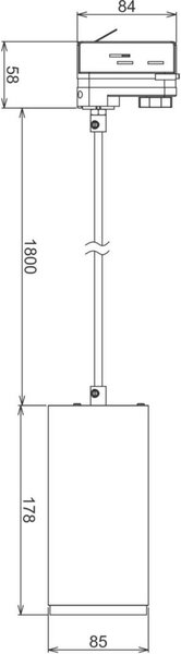 Deko-Light kolejnicový systém 3-fázový 230V Lucea 15 černá 220-240V AC/50-60Hz 15,00 W 3000/4000 K tmavě černá RAL 9005 707127