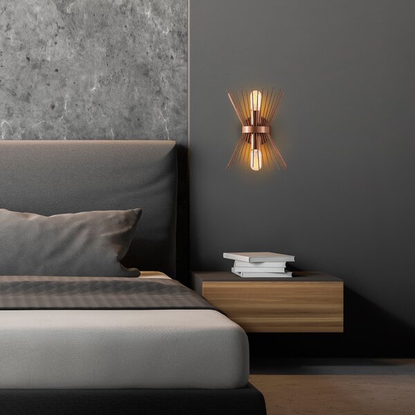 Opviq Nástěnná lampa Budle měděná