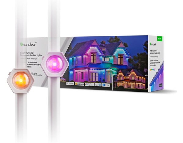 Nanoleaf N7401K02-15POL - LED RGBW Stm. řetěz 72W/230V 15m 2200-6500K IP67 Wi-Fi