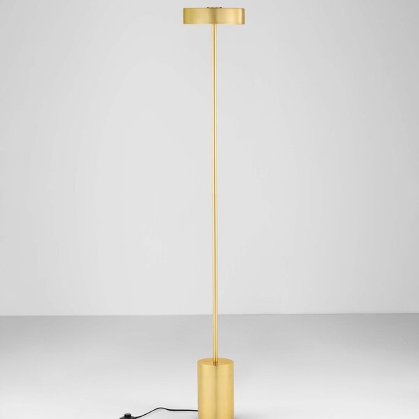 Zlatá kovová stojací LED lampa Nova Luce Thea 135 cm