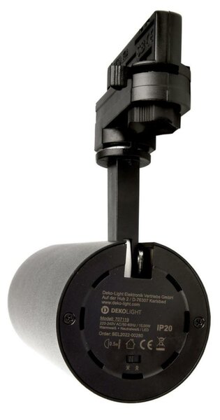 Deko-Light kolejnicový systém 3-fázový 230V Lucea 15 černá 220-240V AC/50-60Hz 15,00 W 3000/4000 K tmavě černá RAL 9005 707119