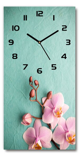 Nástěnné hodiny tiché Růžová orchidej pl_zsp_30x60_c-f_102905480