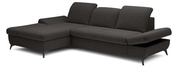 Rohová sedací souprava Harpie (černá) (L). Akce -25%