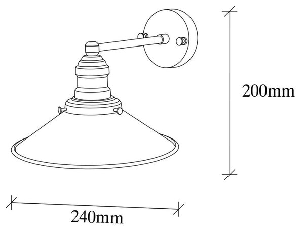 Opviq Nástěnná lampa Conical zlatá