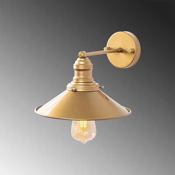 Opviq Nástěnná lampa Conical zlatá