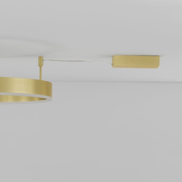 Zlaté kovové stropní LED světlo Nova Luce Motif 60 cm