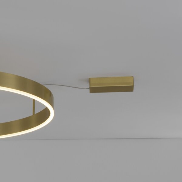 Zlaté kovové stropní LED světlo Nova Luce Motif 80 cm