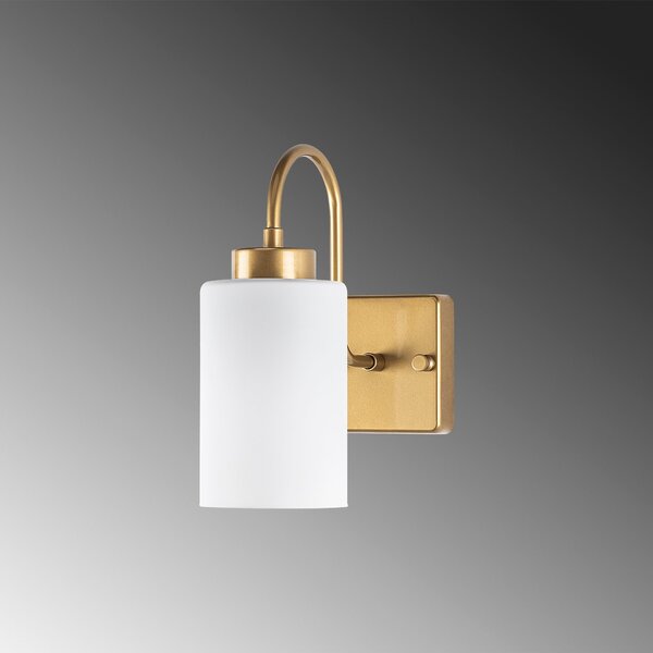 Opviq Nástěnná lampa Dusuz mléčné sklo/zlatá
