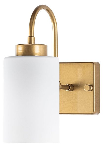 Opviq Nástěnná lampa Dusuz mléčné sklo/zlatá