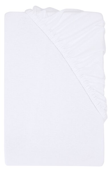 Livarno® Žerzejové napínací prostěradlo s podílem lnu, 90–100 x 200 cm (bílá) (100406445003)