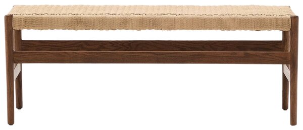 Hnědá dubová lavice Kave Home Zaide 120 cm