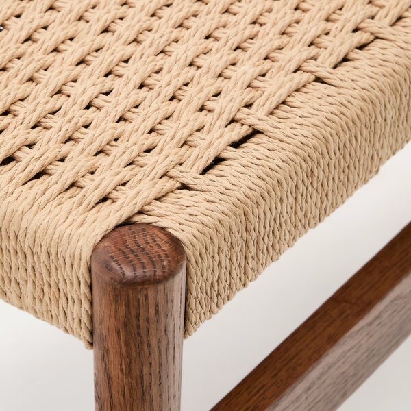 Hnědá dubová lavice Kave Home Zaide 120 cm