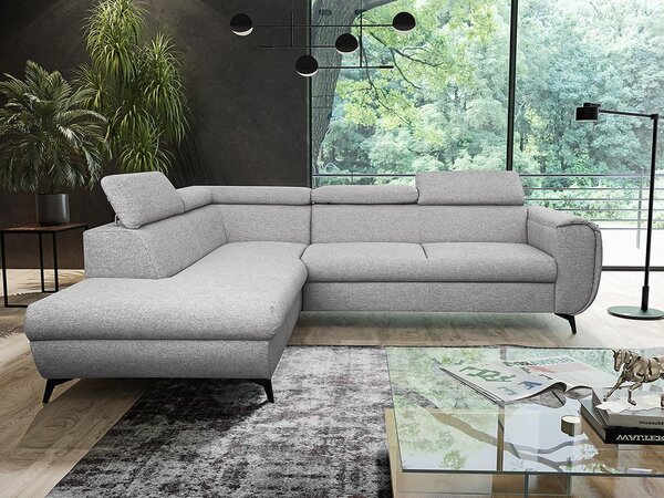 Rohová sedací souprava Monaco (šedá) (L). Akce -24%
