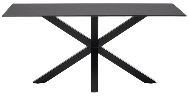 Černý skleněný jídelní stůl Kave Home Argo 160 x 90 cm