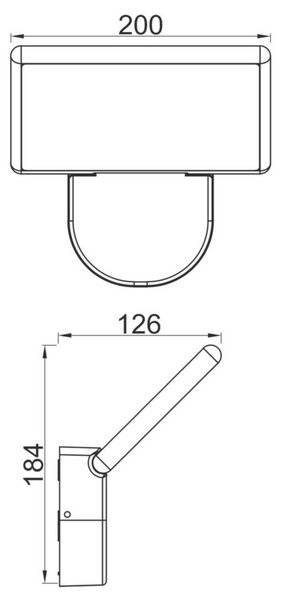 Deko-Light nástěnné přisazené svítidlo Alkes S 220-240V AC/50-60Hz 21,00 W 3000 K 920 lm 200 tmavěšedá 731138