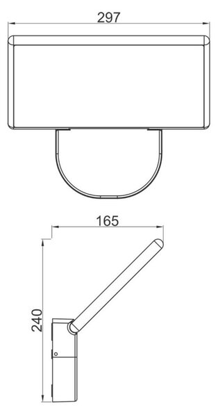 Deko-Light nástěnné přisazené svítidlo Alkes L 220-240V AC/50-60Hz 36,00 W 3000 K 1720 lm 297 tmavěšedá 731140