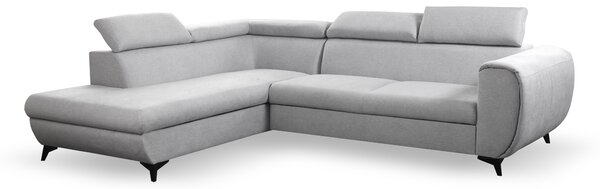 Rohová sedací souprava Monaco (platinová) (L). Akce -25%