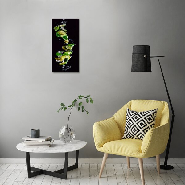 Nástěnné hodiny Limetky a sitrony pl_zsp_30x60_c-f_107824838
