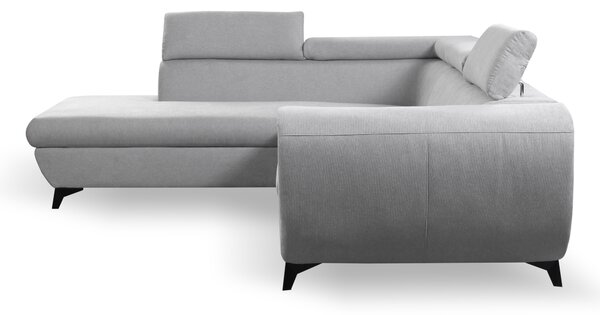 Rohová sedací souprava Monaco (platinová) (L). Akce -25%