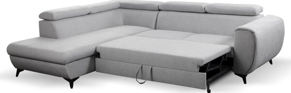 Rohová sedací souprava Monaco (platinová) (L). Akce -25%