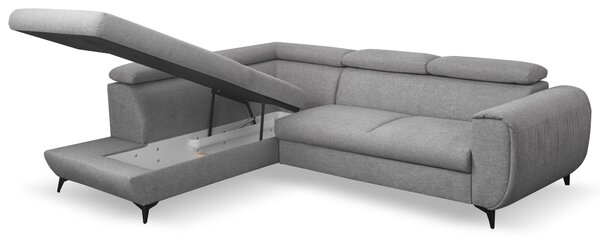 Rohová sedací souprava Monaco (platinová) (L). Akce -25%