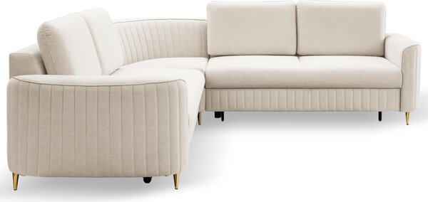 Rohová sedací souprava Loreeen (krémová) (L). Akce -25%