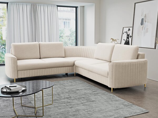 Rohová sedací souprava Loreen (krémová) (P). Akce -25%